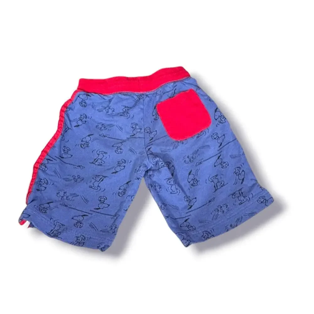 Hanna Andersson Peanuts Snoopy Sweat Shorts French Terry Cartoon Athletic Shorts